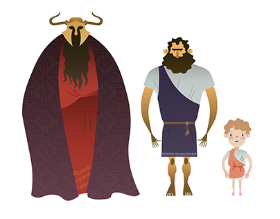 Characters for the story about Icarus