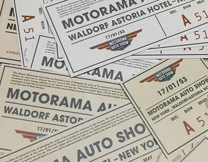 Motorama Auto Show ticket design