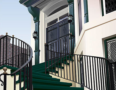 Savannah Architecture: Green Stairs