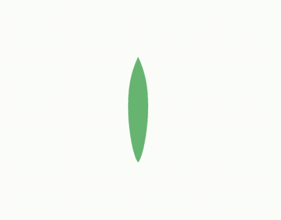 Animación de isotipo de la marca hoja verde