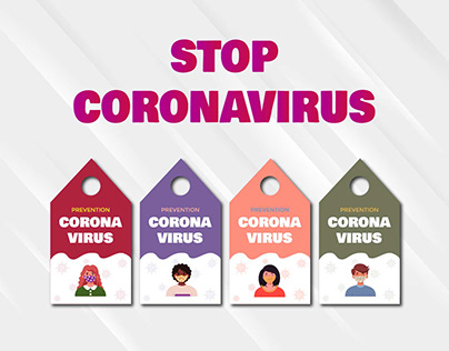 STOP CORONAVIRUS TAG CARD