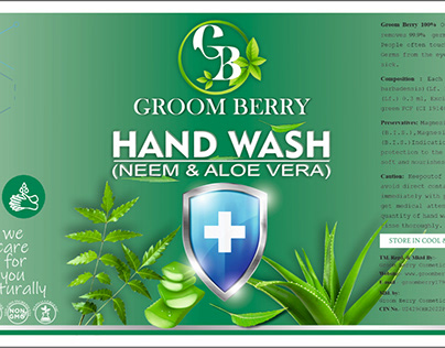 Hand wash label design