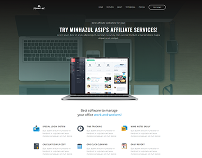 Software Landing Website By Minhazul Asif