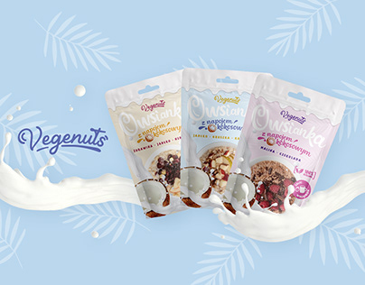 Coconut oatmeal brand identity, branding & packaging