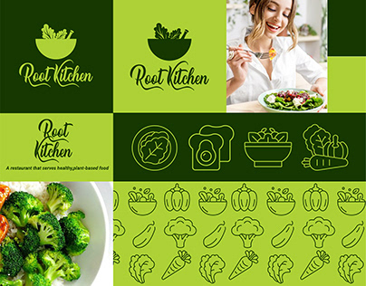 Root Kitchen Logo and Brand identity Design