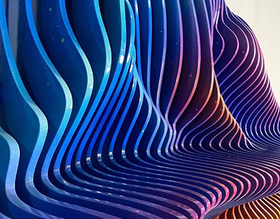 parametric shelf in space style.