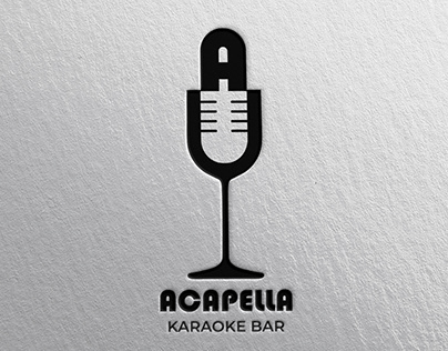 Acapella Karaoke Bar Logo and Corporate Identity