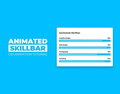 Animated Skill bar using HTML and CSS