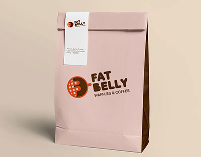 FAT BELLY- Waffle & Coffee Logo & Branding Design