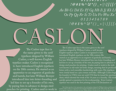 Caslon Typeface Poster