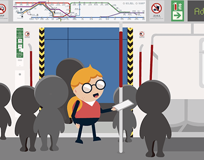 MTR Project | Animation on platform screen