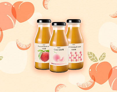 Label design for peach juice
