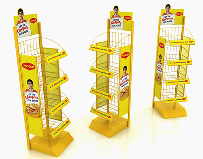 Maggi Wire Display with Rack Artwork Replacement Option