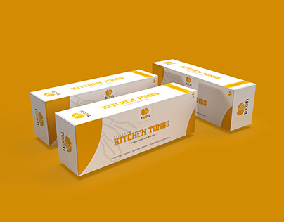 Kitchen Tongs Box Packaging Design | package_byte