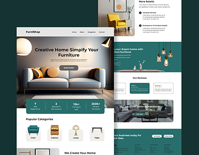 Furniture Website Landing Page Design