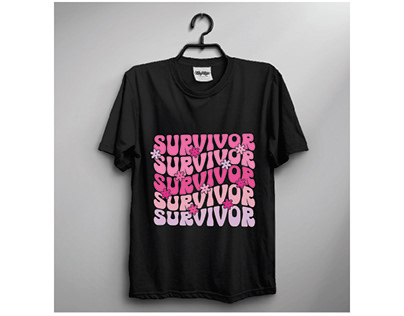 Cancer Retro Groovy T-shirt Design