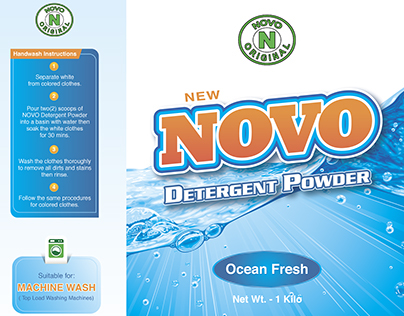 Packaging Label for NOVO detergent powder