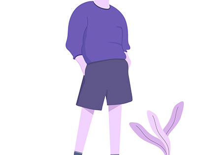 Modern Flat Character Boy Illustration