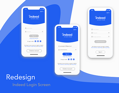 Indeed Redesign - Log In