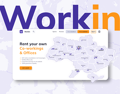 WorkIn - Co-working search service (UI/UX Design)