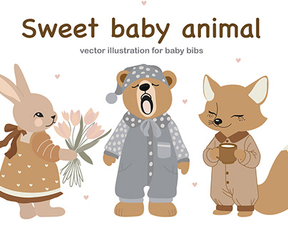 Pattern Design for Baby Cotton Bibs
