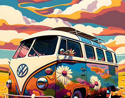 VW Floral Bus