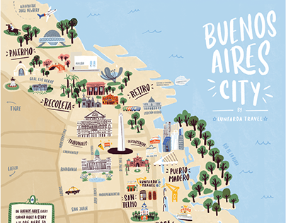 Mapa de Buenos Aires ilustrado
