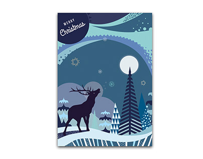 Illustration und Gestaltung Weihnachtskarte