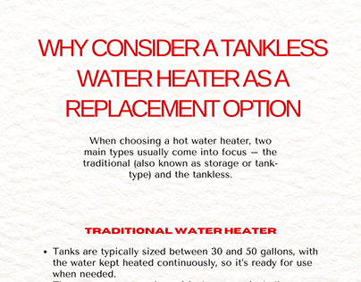 Consider Tankless Water Heater as a Replacement Option