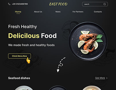 Project thumbnail - EAST FOOD | home page