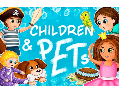 CHILDREN & PETS. Illustration