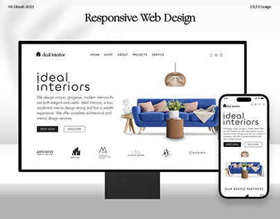Ideal Interior Landing Page| Responsive web Design