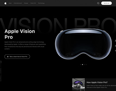 Apple Vision Pro🥽 Website UI Concept