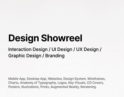 Design Showreel
