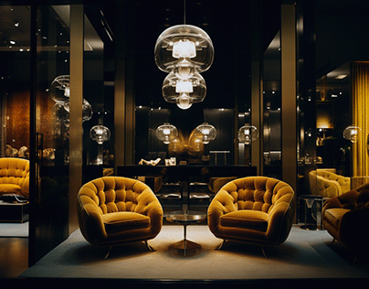 Interior boutique render by BOSA