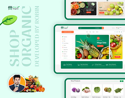 Build Organic Shop Ecommerce Store Website