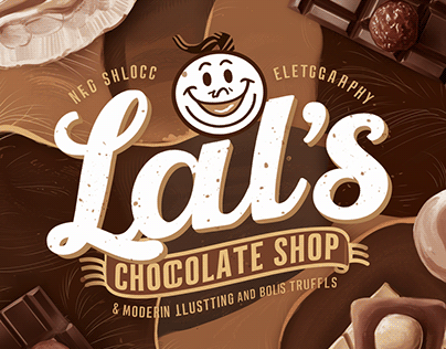 logo for lal's chocolate shop