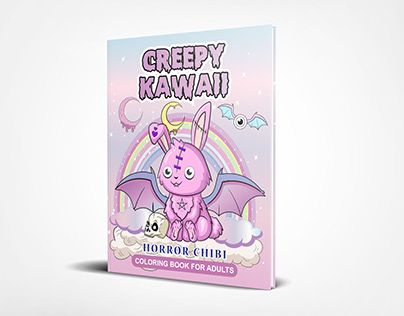 creepy kawaii horror chibi coloring book for adults