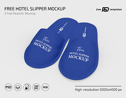 Free Hotel Slippers Mockup PSD