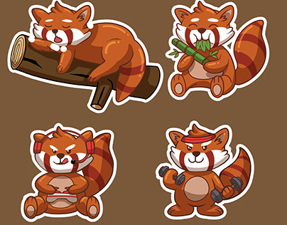Project thumbnail - Cute Red Panda Illustration