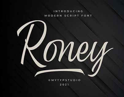 Roney | Modern Script Font