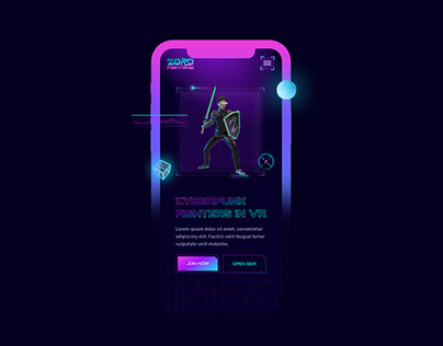 Zord Fighters - UI, Landing Page Design