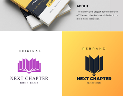 "Next chapter Book club" logo rebrand