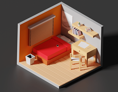 Isometric Bedroom - Design Process