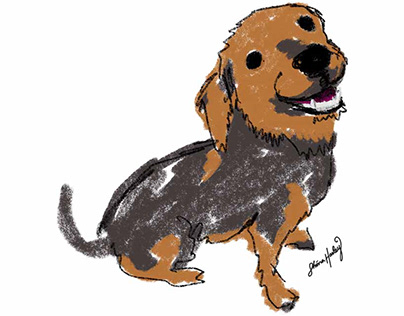 Smiles - Terrier Dog Illustration