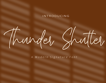 Thunder Shutter - Signature Font