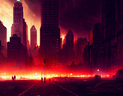 Destroyed City Illustration