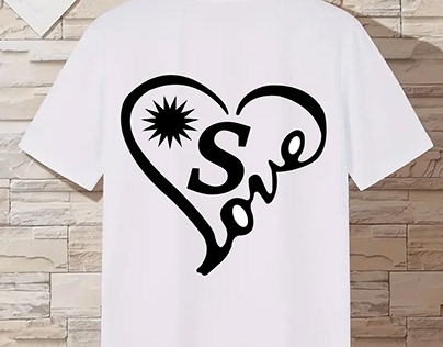 S-letter Love Vector T-Shirt Design