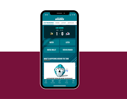 Los Tiburones Mobile App Homepage Takeover