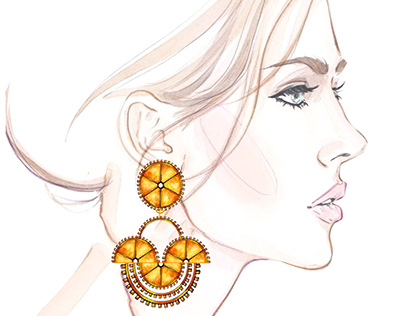 Jewelry design Earrings, Brooch.